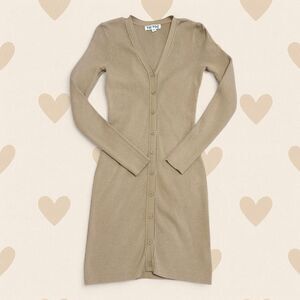 Unbranded Women's Tan and Cream Dress